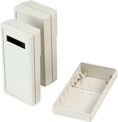 ABS enclosure, (L x W x H) 195 x 101 x 44 mm, gray white (RAL 9002), IP65, A9074107