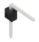 Pin header, 1 pole, pitch 2.54 mm, angled, black, SL30801Z