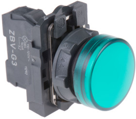 Kontrolka 120V ac Zielony Schneider Electric średnica wycięcia 22mm Montaż panelowy Śruba