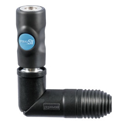 Obrotowa szybkozłączka bezpieczna PREVOST G 3/8 żeńskie rodzaj Żeński Gwintowany Korpus z materiałów kompozytowych 3/8in