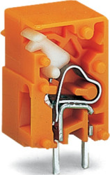 PCB terminal, 1 pole, pitch 10.16 mm, 16 A, cage clamp, orange, 741-913