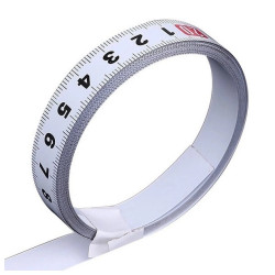 Samoprzylepna taśma metalowa - 2 metry - biała - taśma miernicza - miarka