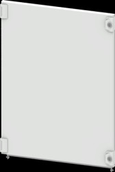 Compartment door, rectangular, sheet steel, (W x H x D) 600 x 800 x 25 mm, light gray, for built-in installation devices, 8PQ208