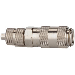 Quick-release coupling, L 33 mm, 35 bar, stainless steel, for hose, 156210