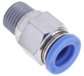 Adapter gwintowany prosty gwint – rura, 10 barów