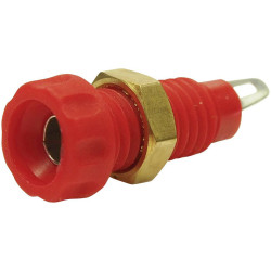 Cliff CL1452A Jack Socket Vertical 4mm Pin Diameter Red 1pc