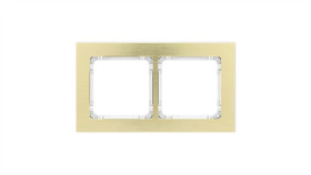 Deco Ramka Uniwersalna Podwójna - Aluminium Szczotkowane (Ramka: Kolor...