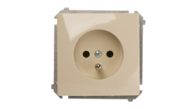 Simon Basic Gniazdo Pojedyncze Z/U 16A Ip20 Beżowe Bmgz1.01/12