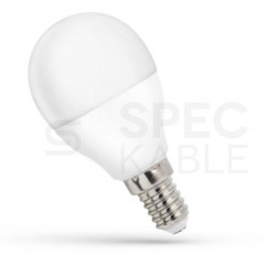 Żarówka LED E14 230V 8W 620lm 3000K kula barwa WW biała ciepła SPECTRUM LED