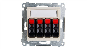 Simon 54 Gniazdo Głośnikowe Poczwórne Kremowe Dgl34.01/41