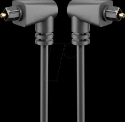 41593 Toslink cable, angled at both ends, rotatable, 2.00 m