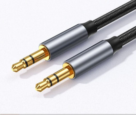 KABEL JACK WTYK 3,5mm STEREO - WTYK 3,5MM STEREO 1,5M SILVER (KABJ35-J35-SLV15)