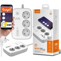 LDNIO listwa zasilająca SEW3452 WIFI 3xgn. 4xUSB