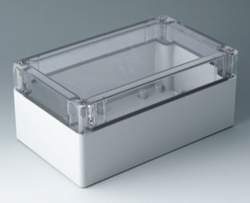 ABS enclosure, (L x W x H) 202 x 122 x 90 mm, light gray (RAL 7035), IK07, C7020064