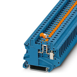 Złączka szynowa z odłącznikiem nożowym Phoenix Contact poziomy: 1 26 → 10AWGŚruba UT 4-MT BU 500 V
