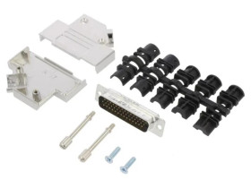 Lutowanie na przewód D-Sub HD -PIN 44 męskie kątowe 45 L17D45ZK25+L717HDB44P