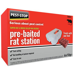 Pest-Stop (Pelsis Group) PSPBRS SuperRat &amp; Mouse Killer WaxBlock PreBait Station