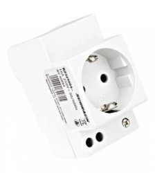 Gniazdo na szynę DIN, Typ F, z zaciskami śrubowymi