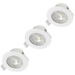 Sygonix SY-6417586 LED recessed light set white warm to cool white 5.5W