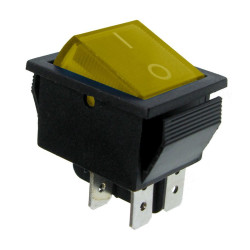Przeł.podśw.duży AC żółty/pomar. ON-OFF 230V/15A 2-tor.