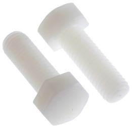 Śruba z łbem sześciokątnym gwint M8 25mm Nylon Sześciokątny RS PRO