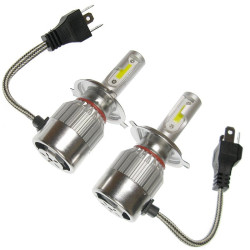 Żarówka H4 LED zestaw 72W COB 7600lm 6000k kpl.