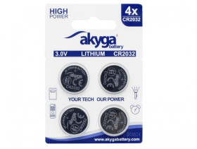 CR2032 LI-MNO2, 3V/210MAH AKYGA BLISTER