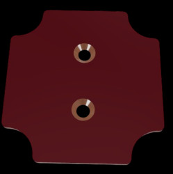 Mounting plate, hard paper, (L x W x H) 43.5 x 41.5 x 1.5 mm, natural, for M/T 205, EM/ET 205, 22000100