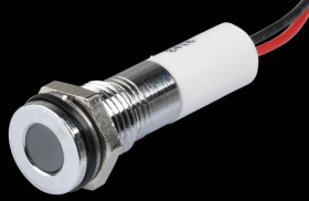 Q8F3CXXW24E Indicator LED, 24 V DC, 8 mm, wired, white/BrC