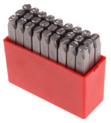 Zestaw wybijaków liter wysokość: 6mm 27-szt. Litery: A → Z RS PRO