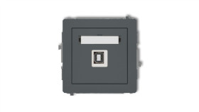 Deco Gniazdo Pojedyncze Usb-Ab 2.0 Grafitowy Mat 28Dgusb-3