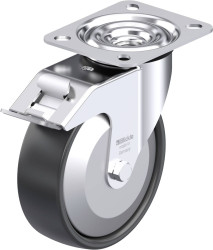 Blickle 732768 LE-PP 125G-FI-FA Rolka obrotowa z blachy stalowej Średnica koła: 125 mm Maksymalne obciążenie: 150 kg 1 s