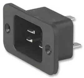 Złącze IEC IEC C20 Montaż na panelu Męski 16A Proste liczba bezp None Lutowane Schurter