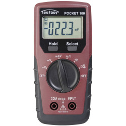 Testboy 61402000 Pocket 100 Multimeter Digital CAT III 600V 4000 Counts