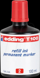 4-T100002 Refill ink, permanent marker, T 100, red