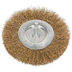 Sealey SFB100 Flat Wire Brush 100mm with 6mm Shaft