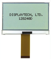 Wyświetlacz monochromatyczny LCD, , Graficzny, podświetlanie LED 240 x 128pikseli, Displaytech