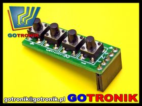 4 przyciski micro-switch z gniazdem
