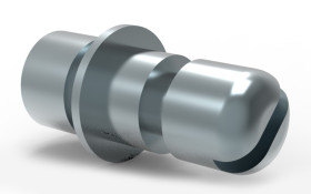 Zestaw montażowy Słupek Qlock do Zamek szyfrowy, Obudowa D-Sub do montażu na szynie, Zestaw do montażu ogranicznika TE