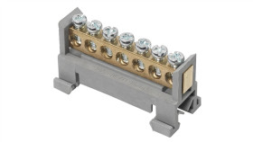 Mostek Zerowy Listwa Złączka Zacisk 7P Szary Lzm-W7