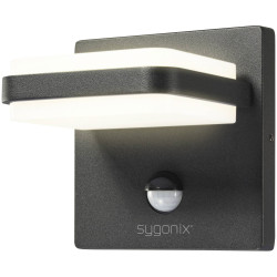 Sygonix SY-6028442 Outdoor LED Wall Light with motion detector 10.8W black