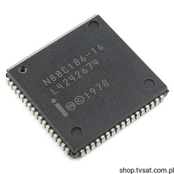 N80C186-16 CMOS 16-Bit 16MHz UPC SMD-PLCC68 INTEL