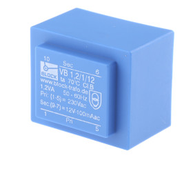 Transformator do druku 12V ac 230V ac 1 wyjście wyjścia THT 1.2VA