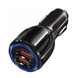 Ładowarka USB samoch. 2xUSB FAST 3.1A max