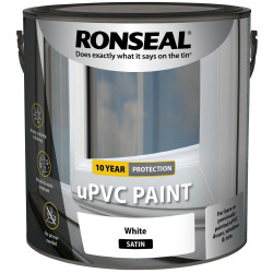 Ronseal 39394 uPVC Paint White Satin 2.5 litre