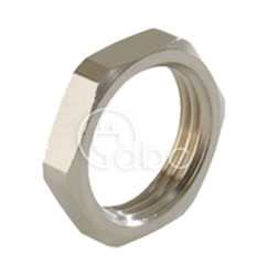 Nakrętka zabezpieczająca M20x1.5, mosiądz niklowany, 8300.20