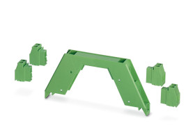 Obudowa urządzeń elektronicznych 12.6mm Górna część obudowy i 4 bloki zacisków PCB 12.6 x 99 x 45.85mm materiał: