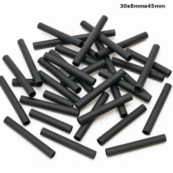 30x Koszulka rurka termokurczliwa czarna 8mm x 45mm 5/16 cala z klejem 2:1