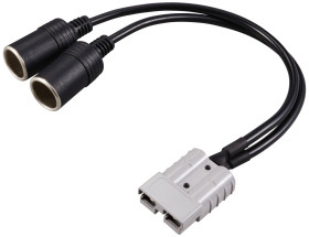 Złącze akumulatora wysokoprądowego na 2 gniazdach zapalniczki samochodowej TC-12195700 czarny TRU COMPONENTS Zawartość: