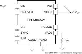 8V to 14V, 0.508V to 1.35V Output, 10A Power Module with Integrated Input and Output Capacitors